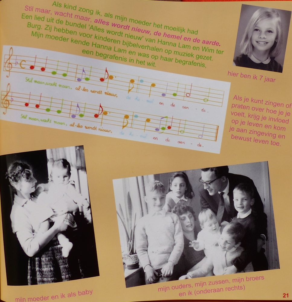 foto van pagina 21 van het boek Contact met de ziel van Leonoor, 30 x 30 cm